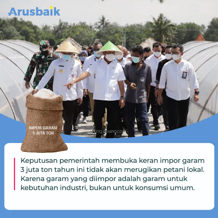 Tenang, Garam Impor Enggak Rugikan Petani Garam.