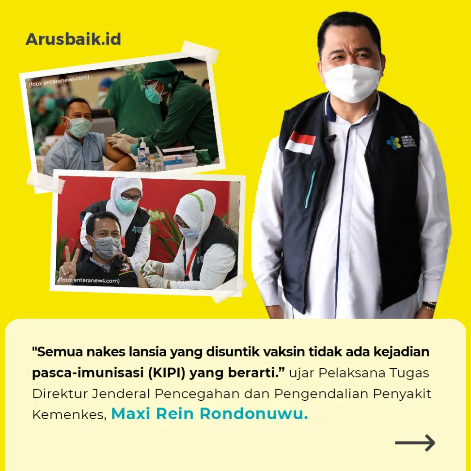 Program vaksin tembus 1 juta lebih tanpa KIPI
