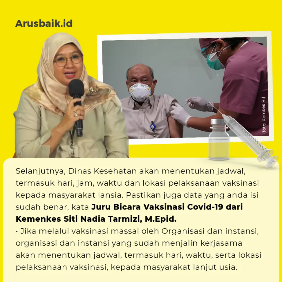 Penting! Begini Cara Pendaftaran Vaksin Bagi Lansia