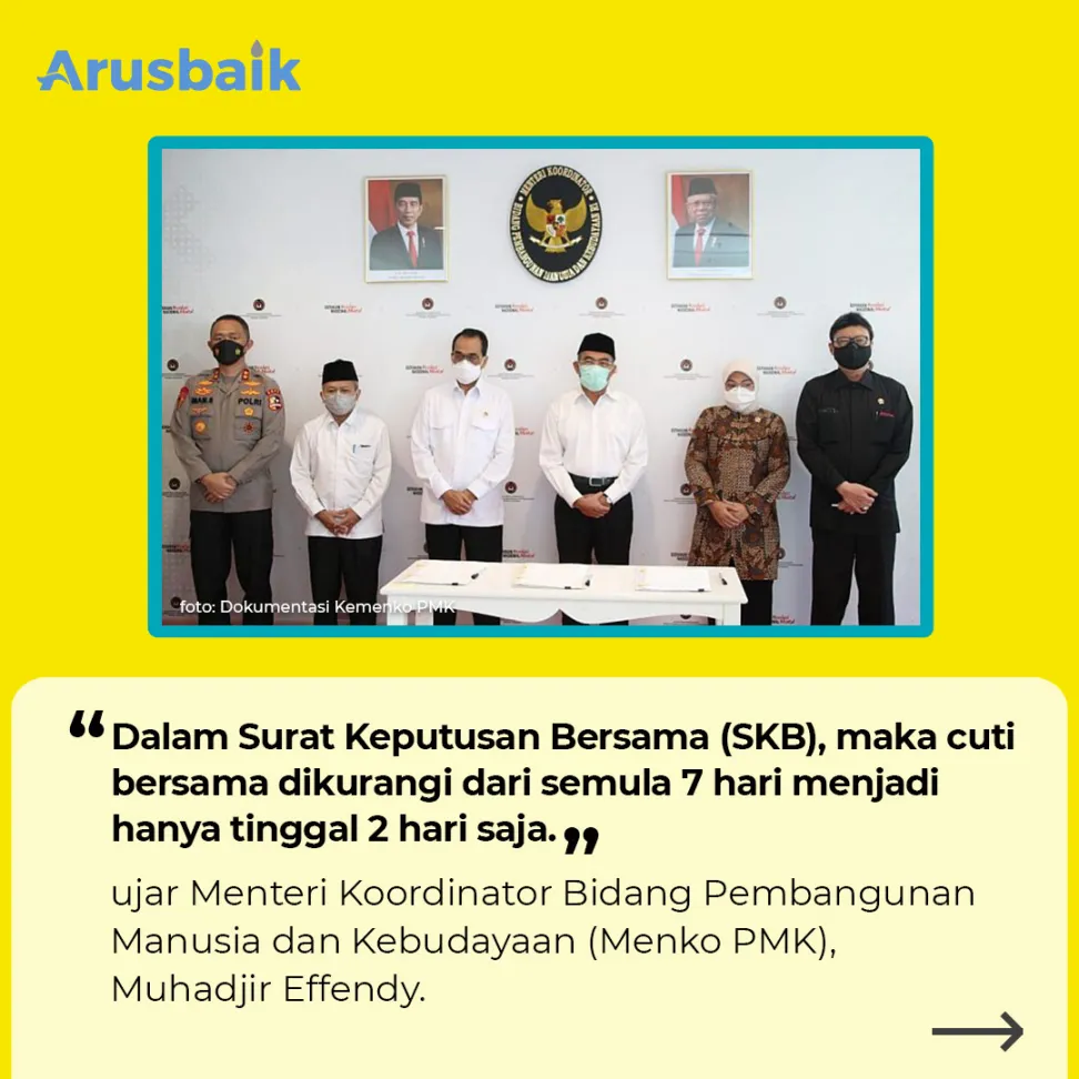 Cuti Bersama Dipangkas Demi Menekan Angka Covid