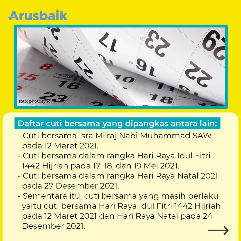 Cuti Bersama Dipangkas Demi Menekan Angka Covid