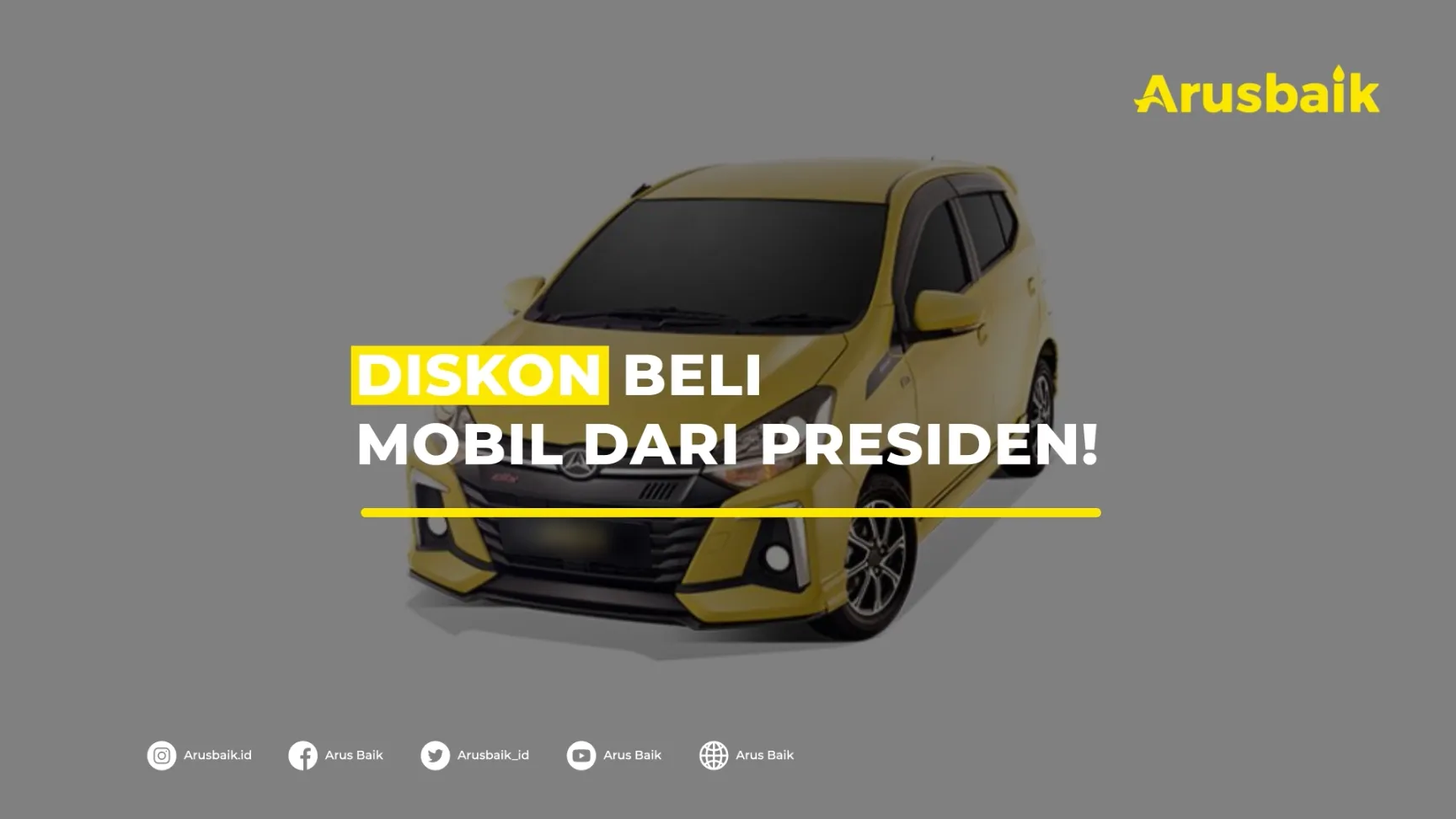 Diskon Beli Mobil Dari Presiden!