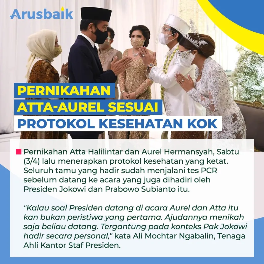 Pernikahan Atta-Aurel Sesuai Protokol Kesehatan Kok