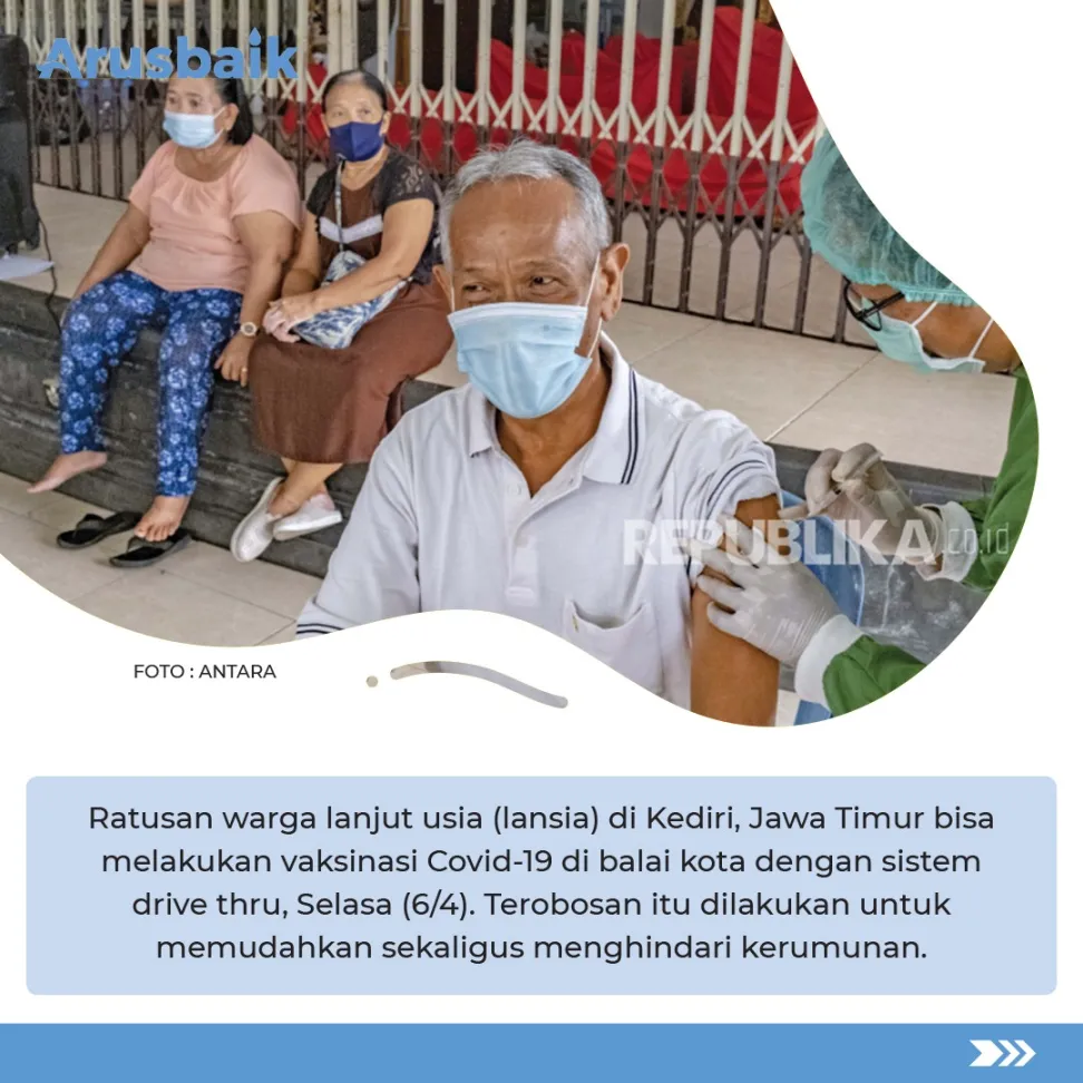 Wah, Ada Becak Ikutan Antri Vaksinasi Drive Thru