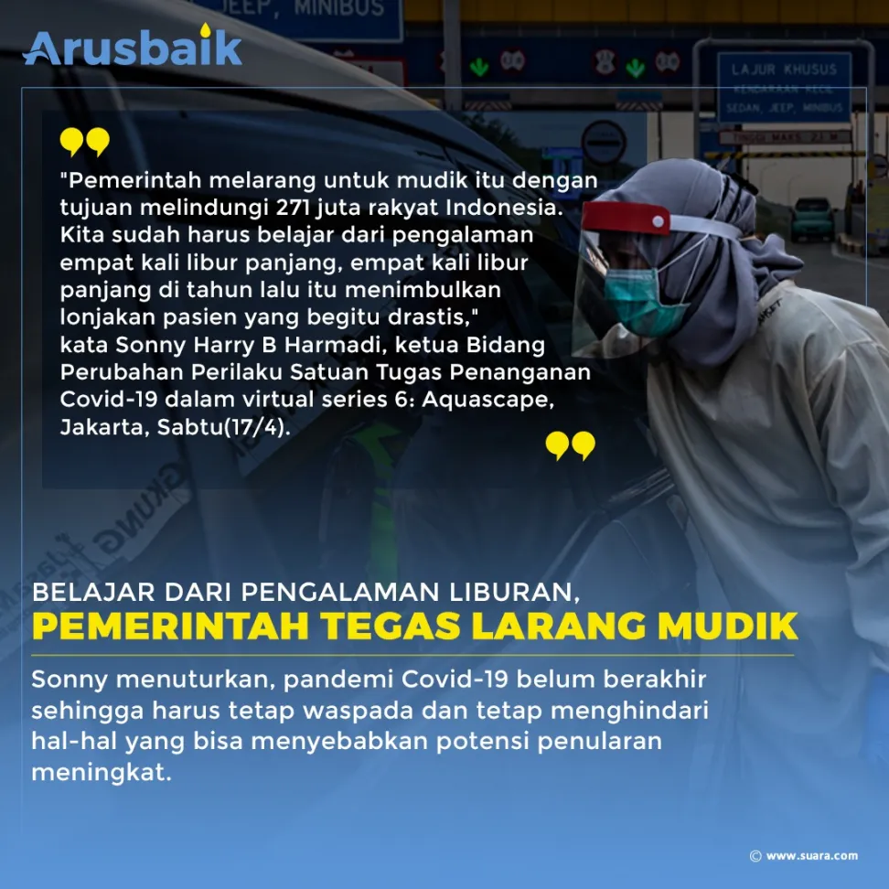 Belajar Dari Pengalaman Liburan, Pemerintah Tegas Larang Mudik