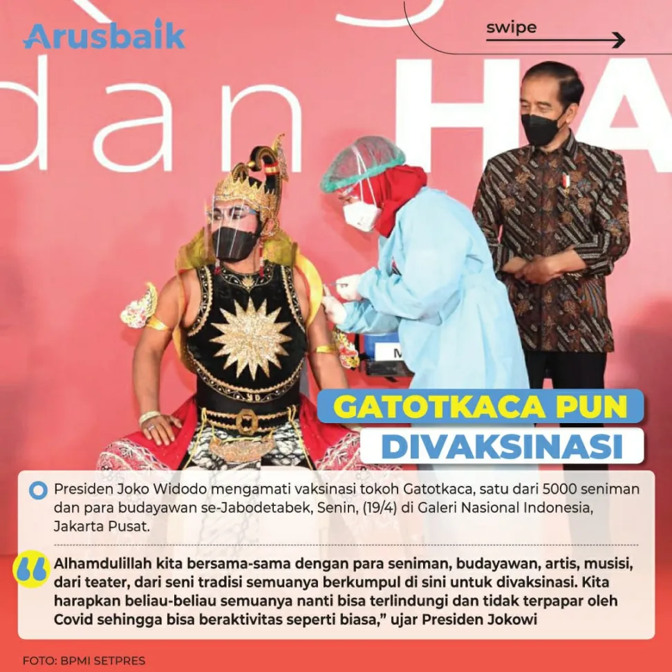 Gatotkaca Pun Divaksinasi