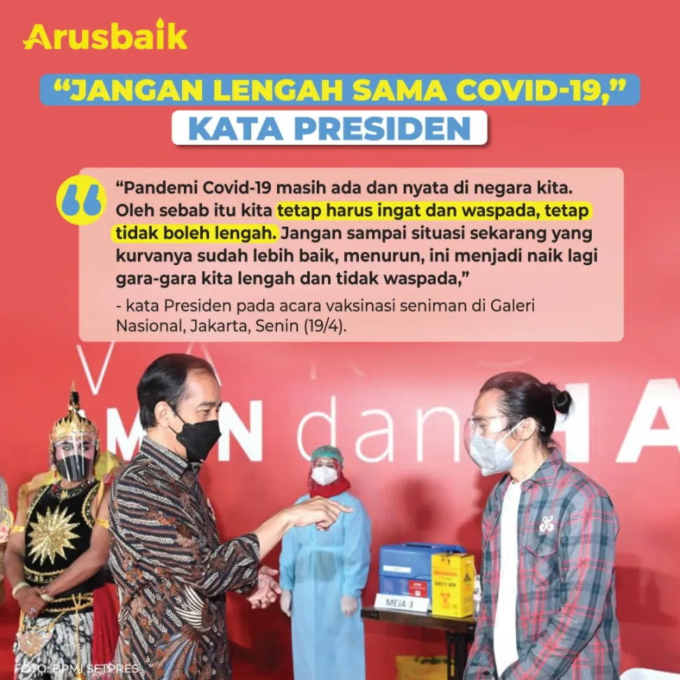 "Jangan Lengah Sama Covid-19", Kata Presiden