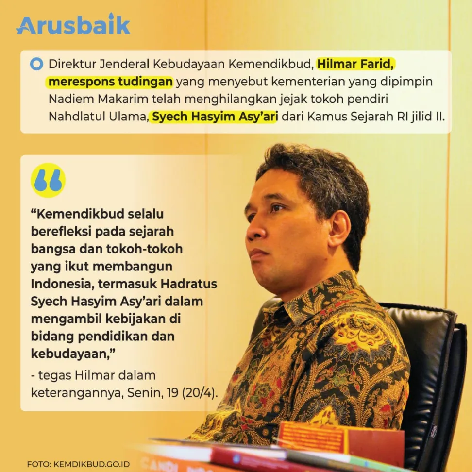 Hoaks, Kemendikbud Tidak Pernah Hapus Jejak KH Hasyim Asy'ari Dari Sejarah