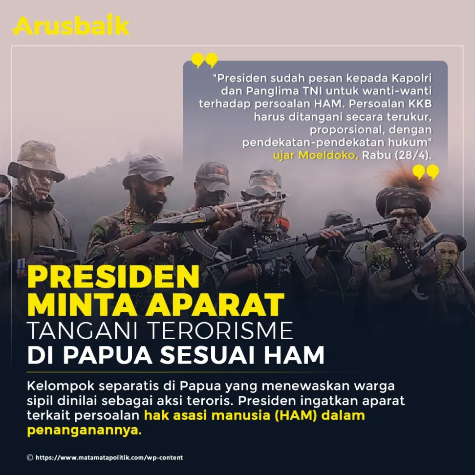 Presiden Minta Aparat Tangani Terorisme di Papua Sesuai HAM