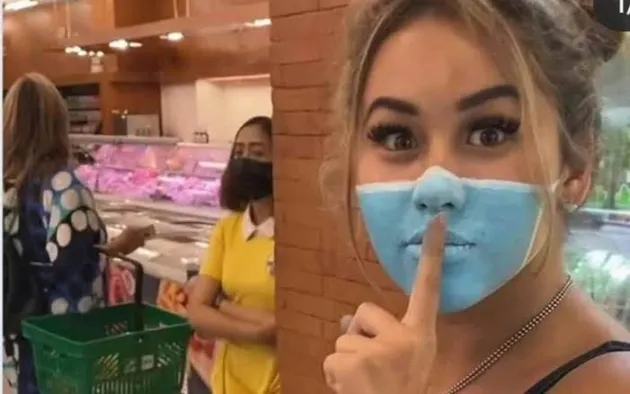Sepelekan Prokes, WNA "Prank" Lukis Masker Dideportasi