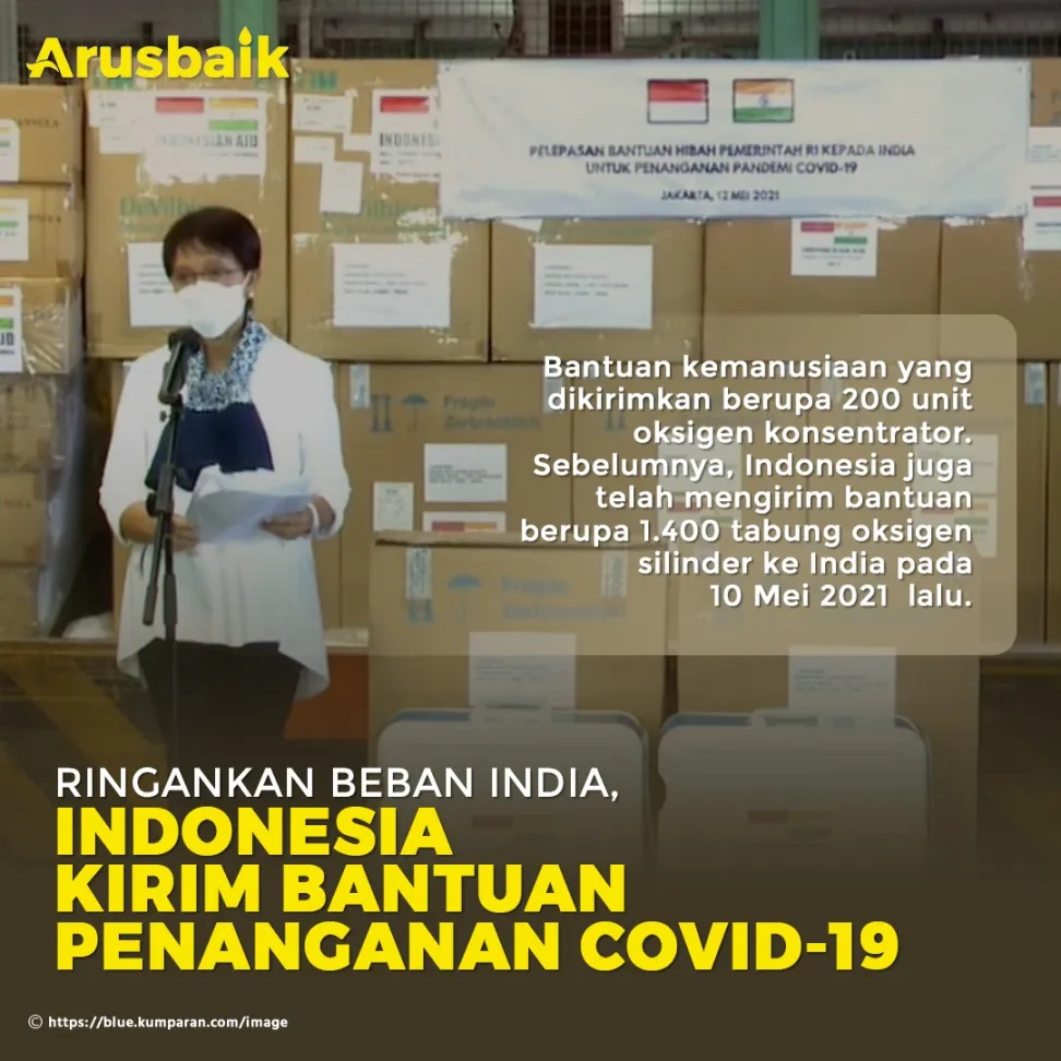 Ringankan Beban India, Indonesia Kirim Bantuan Penanganan Covid-19