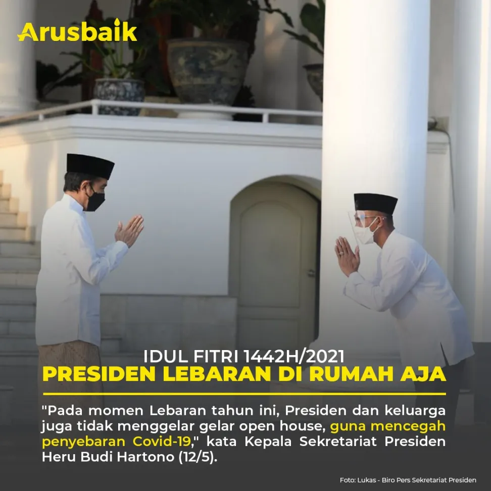 Idul Fitri 1442H/2021 Presiden Lebaran di Rumah Aja