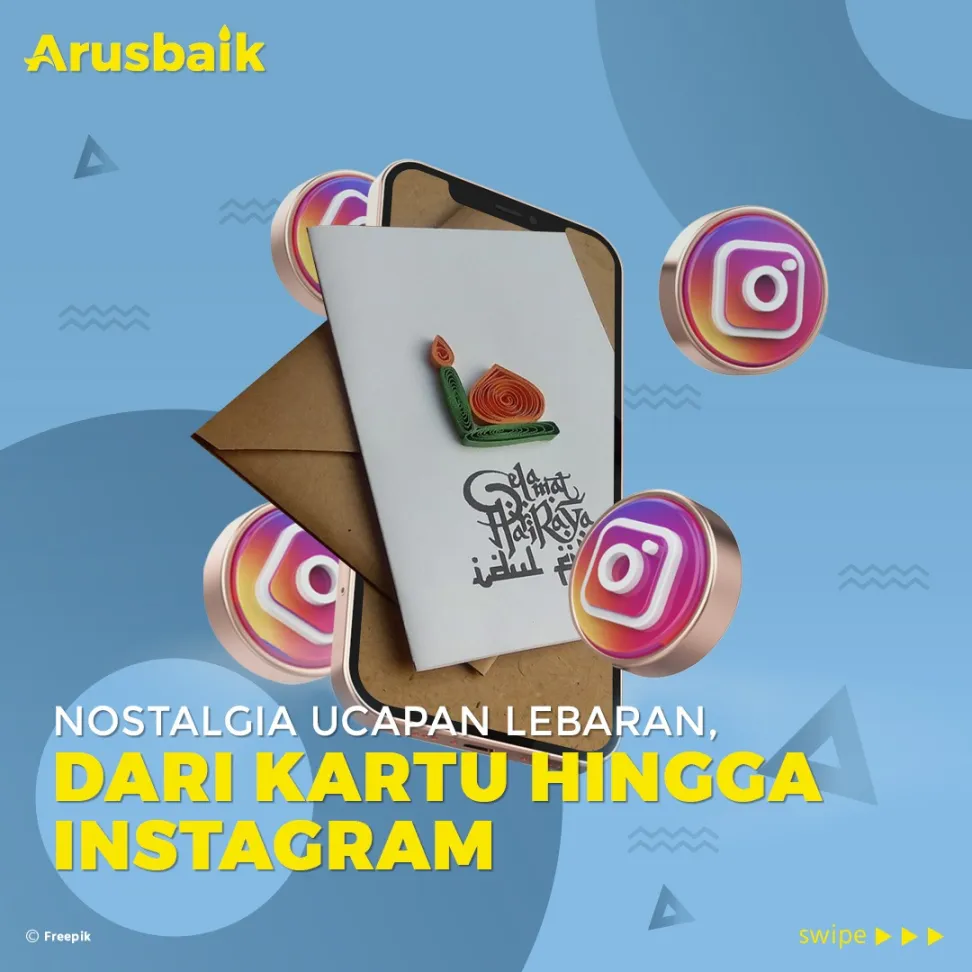 Nostalgia Ucapan Lebaran, dari Kartu hingga Instagram