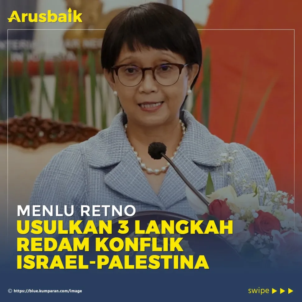 Menlu Retno, Usulkan 3 Langkah Redam Konflik Israel - Palestina