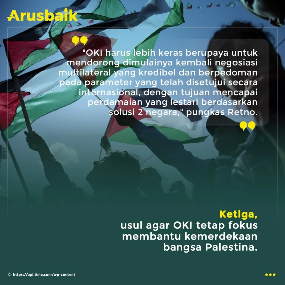 Menlu Retno, Usulkan 3 Langkah Redam Konflik Israel - Palestina
