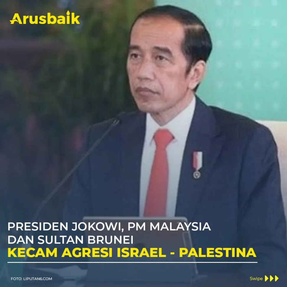 Presiden Jokowi, PM Malaysia dan Sultan Brunei Kecam Agresi Israel - Palestina