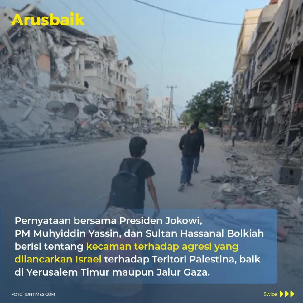 Presiden Jokowi, PM Malaysia dan Sultan Brunei Kecam Agresi Israel - Palestina