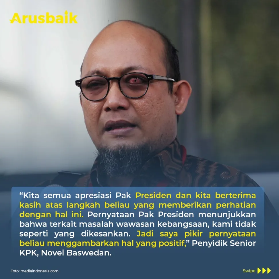 Beri Kesempatan Pegawai KPK Gagal Tes TWK. Sejumlah Tokoh Apresiasi Kebijakan Presiden Jokowi