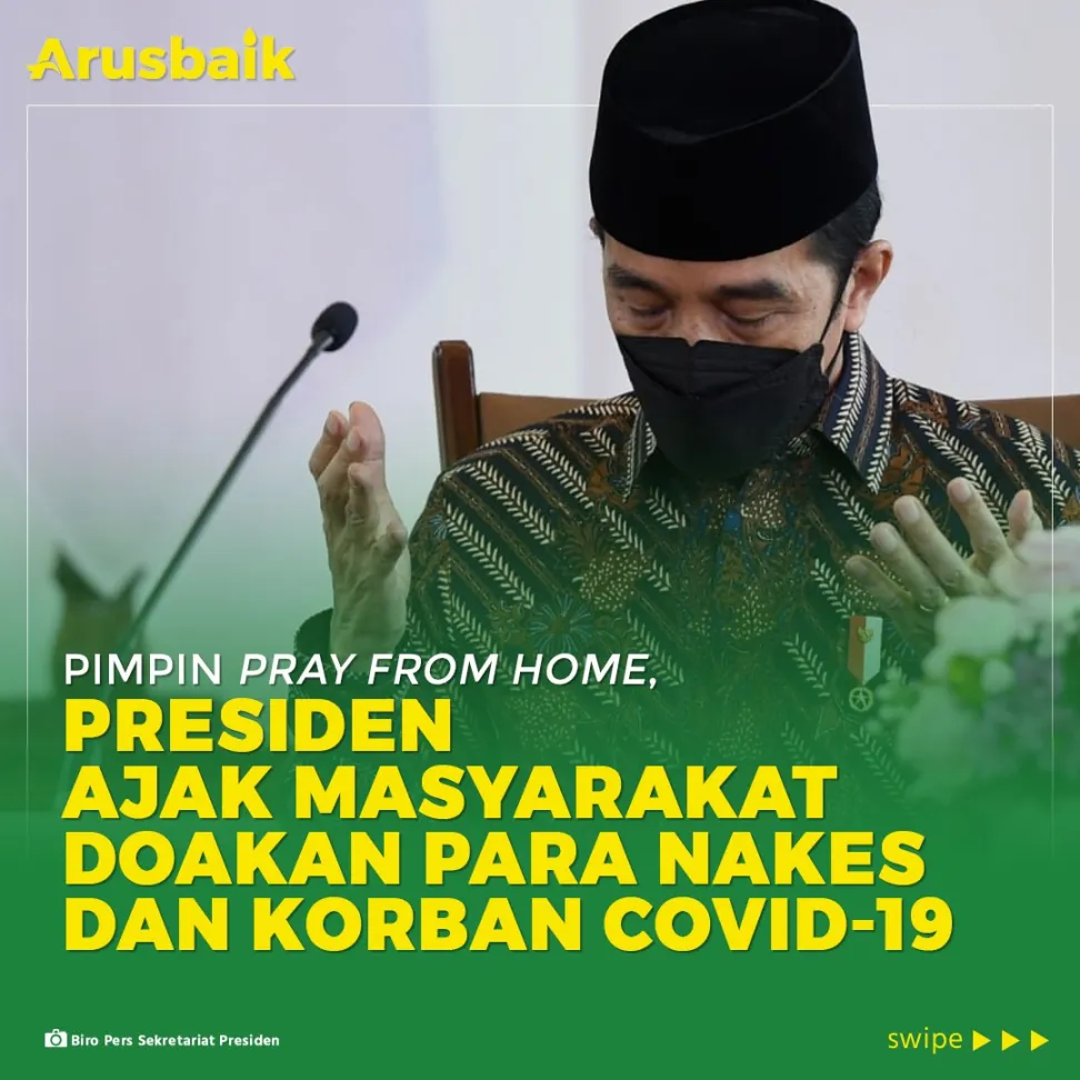 Pimpin Pray From Home, Presiden Ajak Masyarakat Doakan Para Nakes dan Korban Covid-19