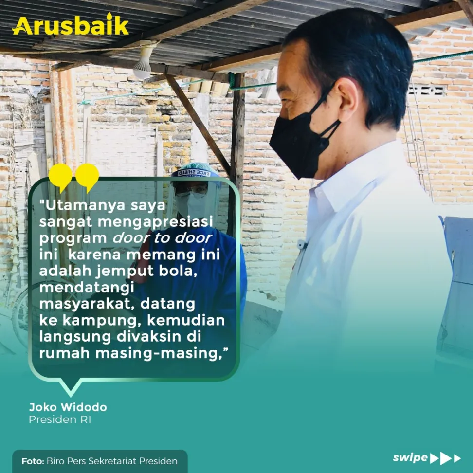BIN Gelar Vaksin Serentak, Presiden  Tinjau Door to Door
