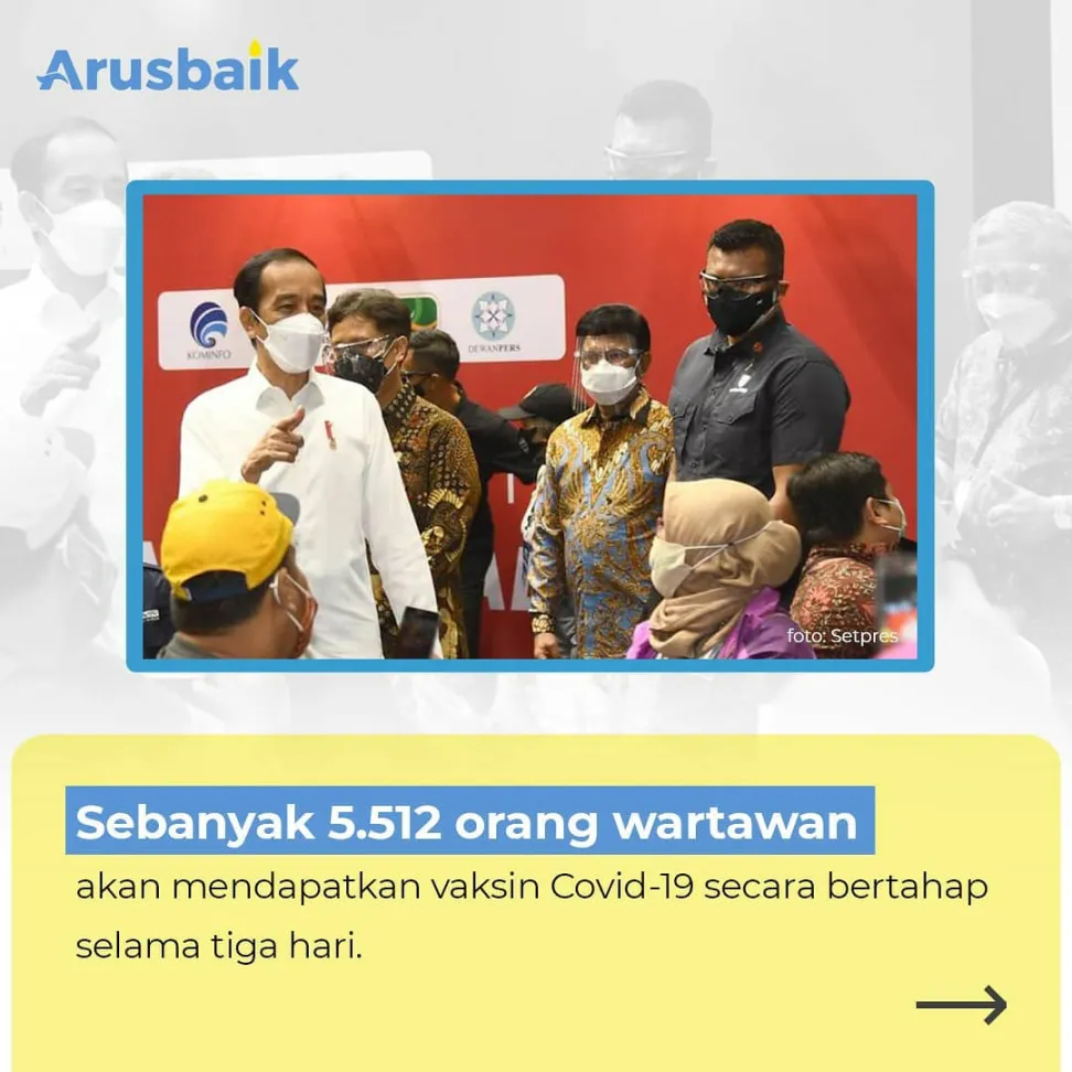 5.512 Wartawan Ikuti Vaksinasi Covid-19