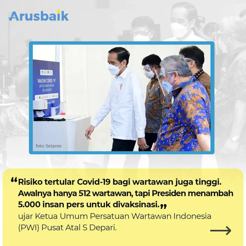 5.512 Wartawan Ikuti Vaksinasi Covid-19