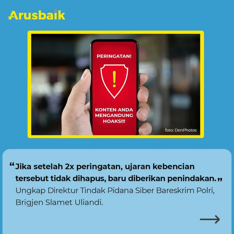 Akun Medsos yang Sebar HOAX akan Diberi Peringatan