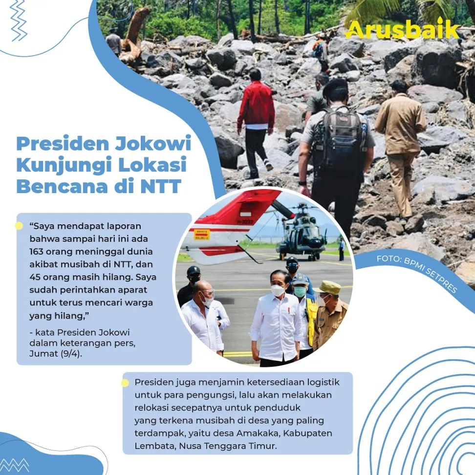 Presiden Jokowi Kunjungi Lokasi Bencana di NTT