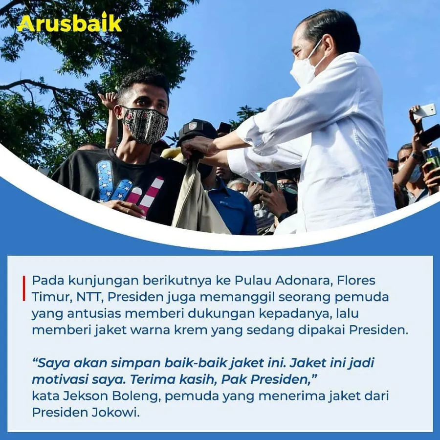 Fransiskus Enggak Nyangka Dapat Jaket Langsung Dari Presiden Jokowi