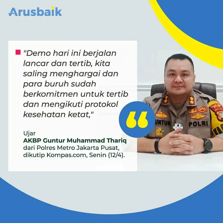 Demo Buruh Tertib, Minta THR Dibayar Penuh