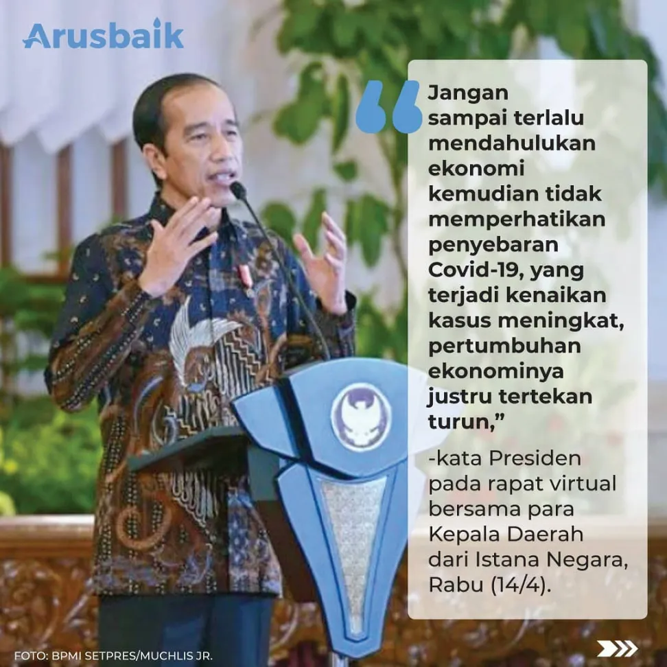 Jangan Lengah, Pandemi Tetap Prioritas, Kata Presiden