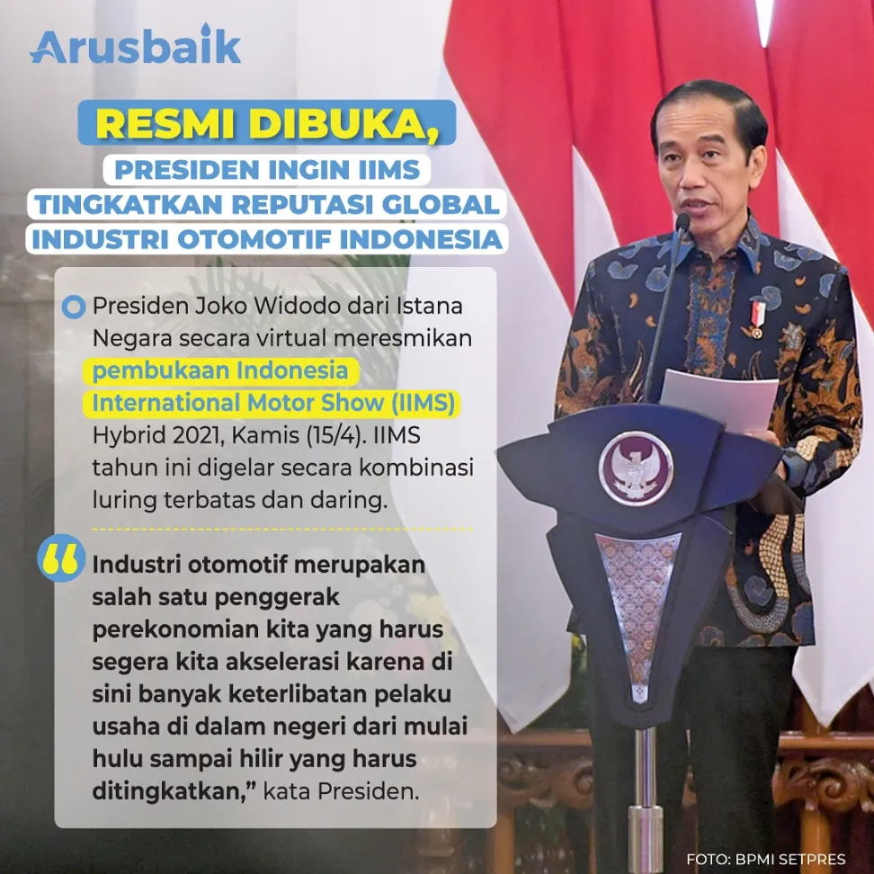 Resmi Dibuka, Presiden Ingin IIMS Tingkatkan Reputasi Global Industri Otomotif Indonesia