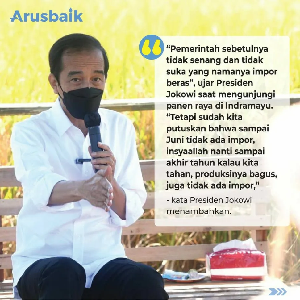 Pemerintah Enggak Suka Impor Beras, Kata Presiden Jokowi