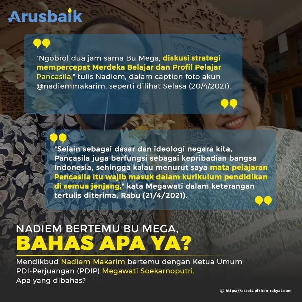 Nadiem Bertemu Bu Mega, Bahas Apa Ya?