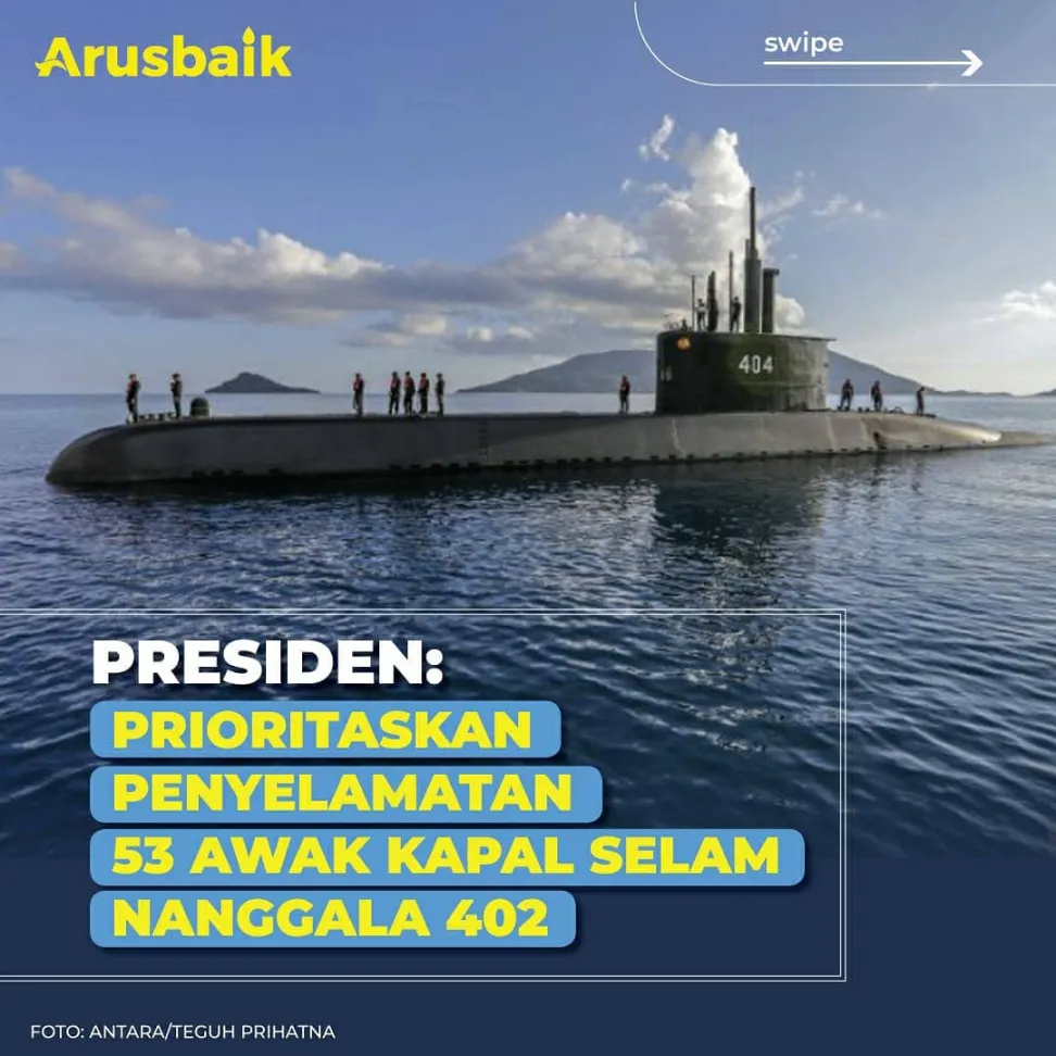 Presiden: Prioritaskan Penyelamatan 53 Awak Kapal Selam Nanggala 402