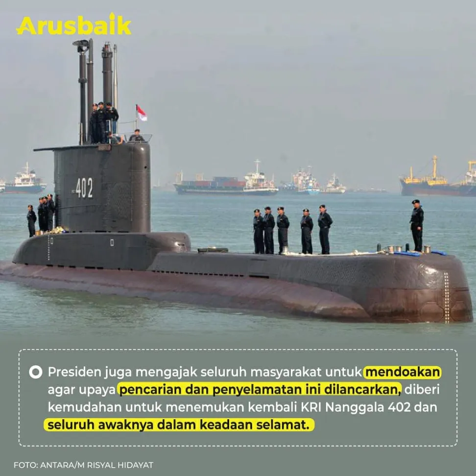 Presiden: Prioritaskan Penyelamatan 53 Awak Kapal Selam Nanggala 402