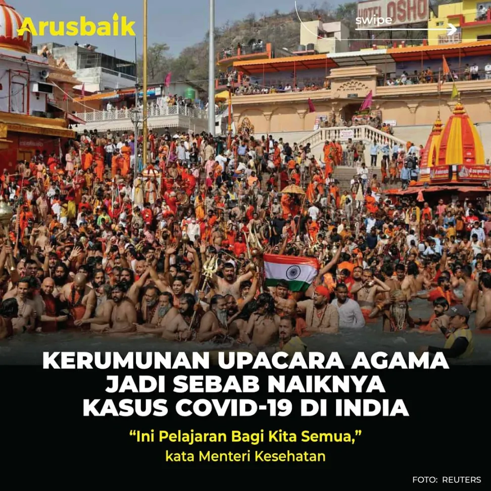 Kerumunan Upacara Agama Jadi Sebab Naiknya Kasus Covid-19 Di India "Ini Pelajaran Bagi Kita Semua", Kata Menkes