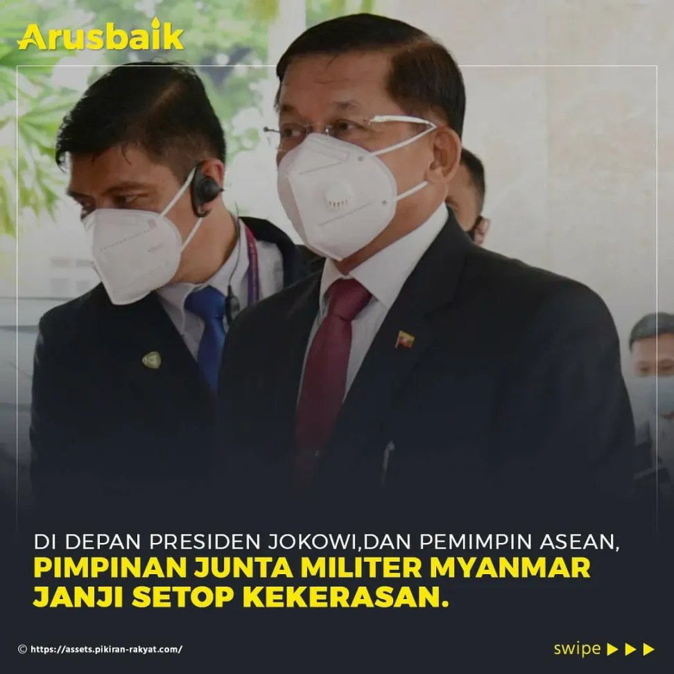Di Depan Presiden Jokowi Dan Pemimpin ASEAN, Pimpinan Junta Militer Myanmar Janji Setop Kekerasan