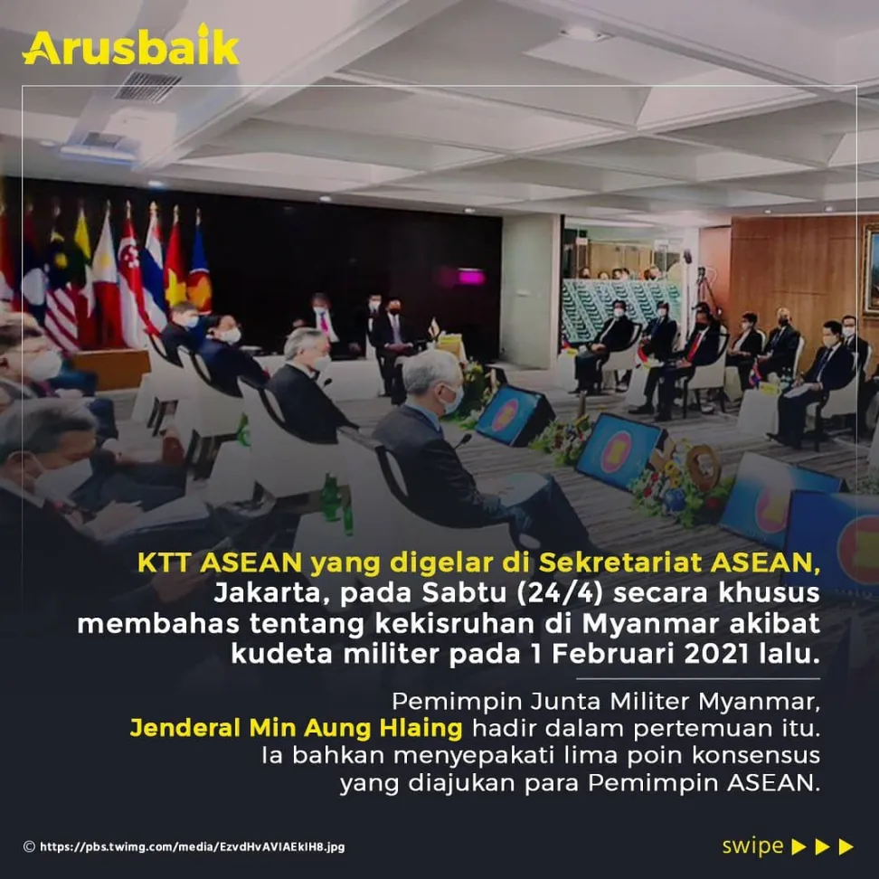Di Depan Presiden Jokowi Dan Pemimpin ASEAN, Pimpinan Junta Militer Myanmar Janji Setop Kekerasan