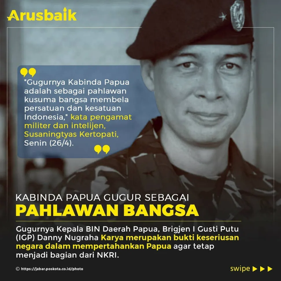 Kabinda Papua Gugur Sebagai Pahlawan Bangsa
