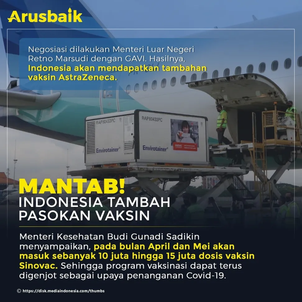 Mantab! Indonesia Tambah Pasokan Vaksin