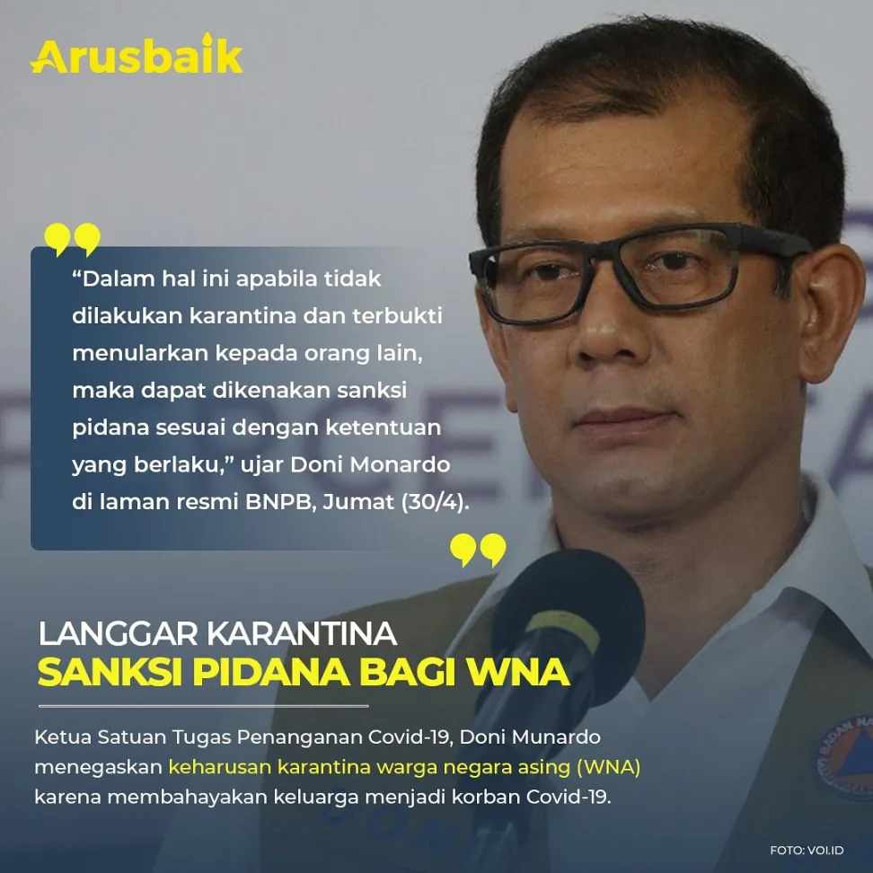 Langgar Karantina, Sanksi Pidana Bagi WNA