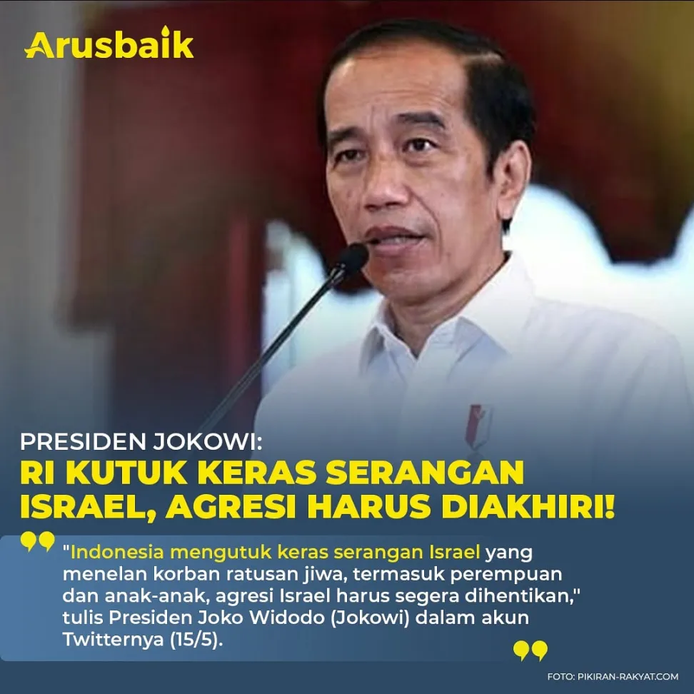 Presiden Jokowi: RI Kutuk Keras Serangan Israel, Agresi Harus Diakhiri!