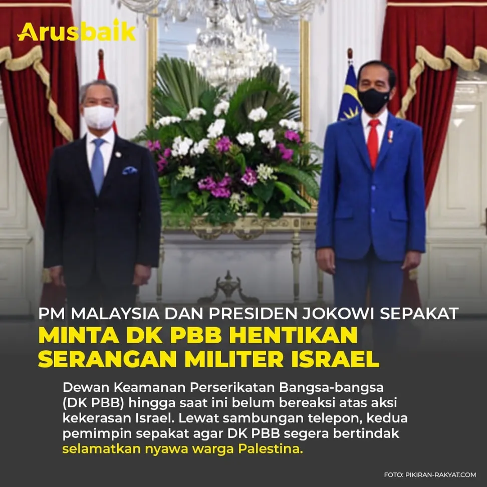 PM Malaysia dan Presiden Jokowi Sepakat Minta DK PBB Hentikan Serangan Militer Israel