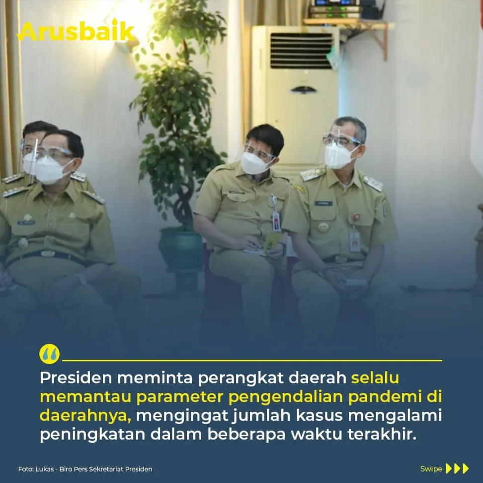 Serius Tangani Covid, Presiden Jokowi Ingatkan Pentingnya Kerjasama Pemerintah Daerah