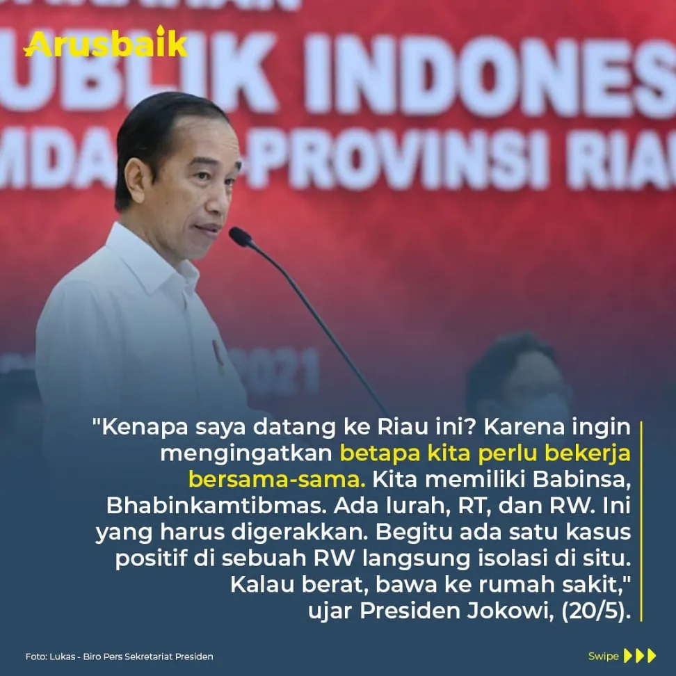 Serius Tangani Covid, Presiden Jokowi Ingatkan Pentingnya Kerjasama Pemerintah Daerah