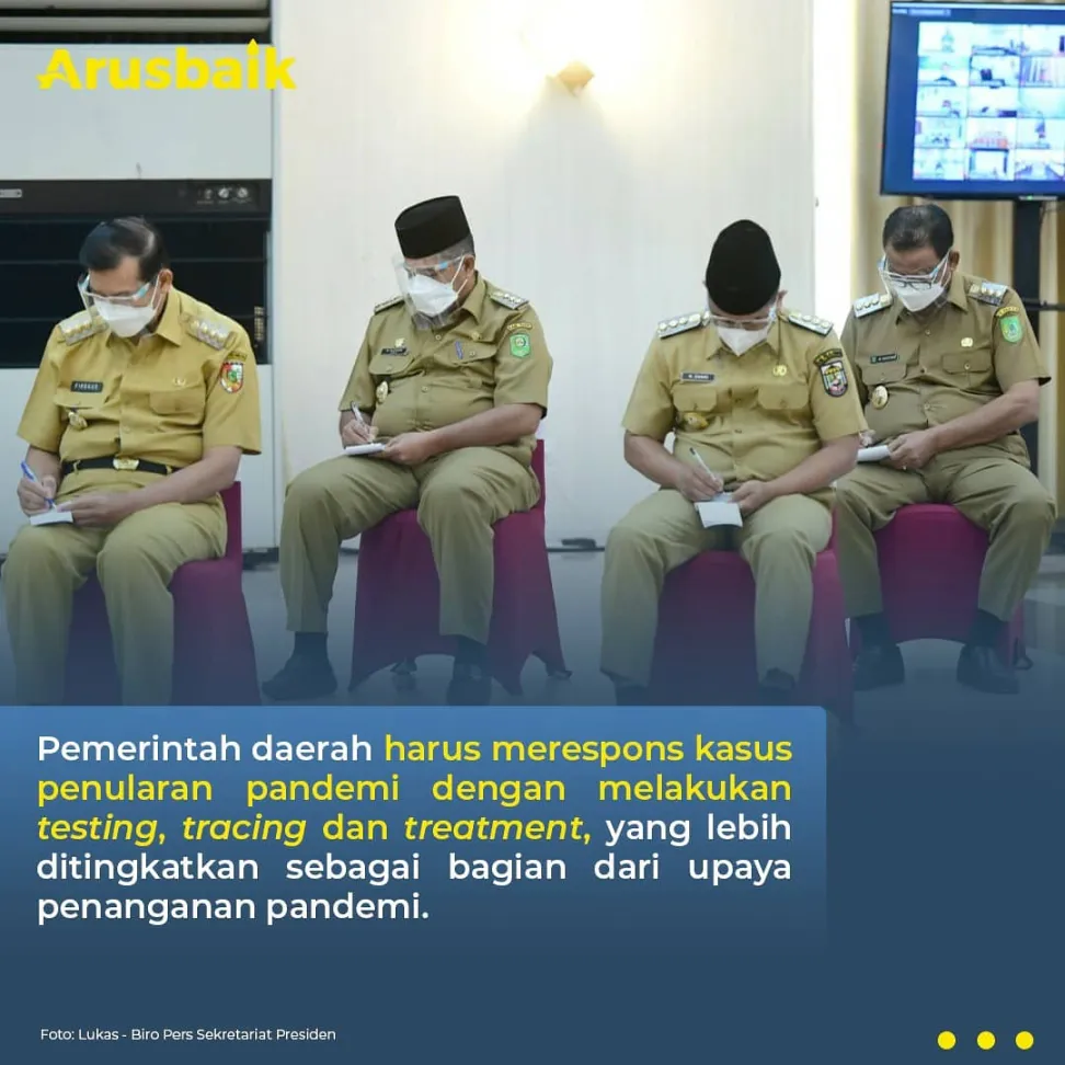 Serius Tangani Covid, Presiden Jokowi Ingatkan Pentingnya Kerjasama Pemerintah Daerah