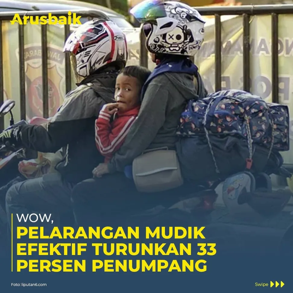 Wow, Pelarangan Mudik Efektif Turunkan 33 Persen Penumpang
