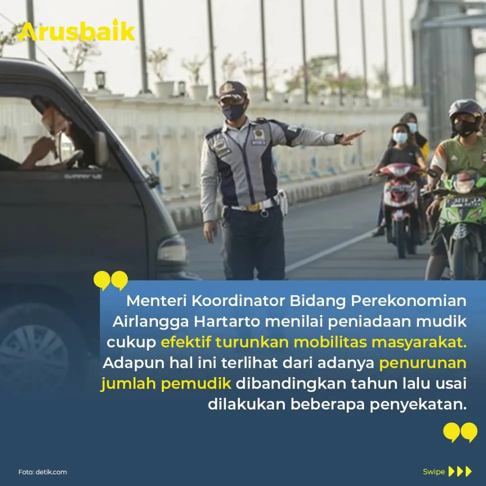 Wow, Pelarangan Mudik Efektif Turunkan 33 Persen Penumpang