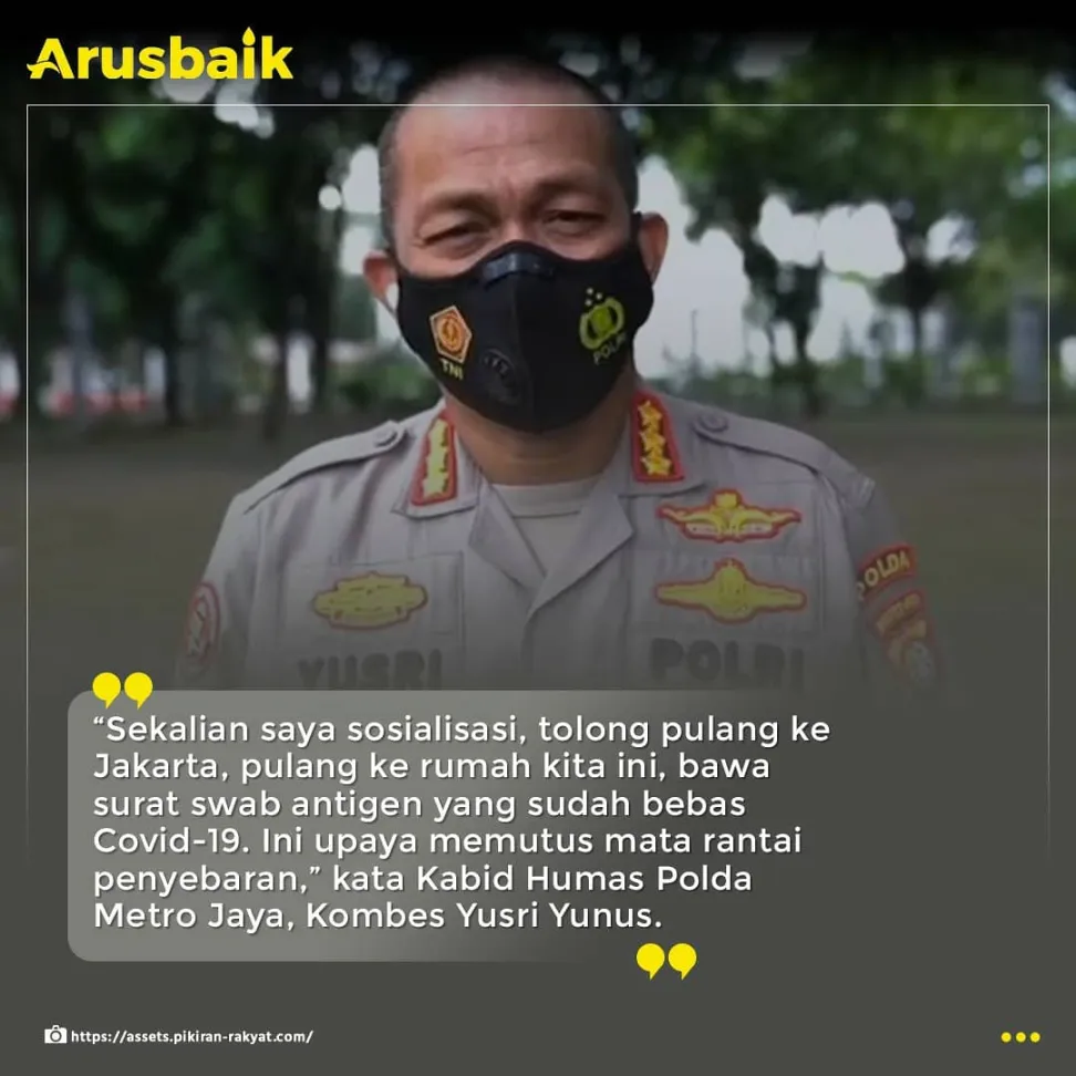 Penting! Balik ke Jakarta Harus Bawa Surat Bebas Covid-19
